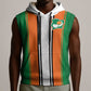 Custom Côte d'Ivoire National Football Sleeveless Hoodie Les Elephants-Sporty Stripes - African Pride