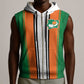 Custom Côte d'Ivoire National Football Sleeveless Zip Hoodie Les Elephants-Sporty Stripes - African Pride