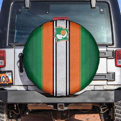 Côte d'Ivoire National Football Spare Tire Cover Les Elephants-Sporty Stripes - African Pride