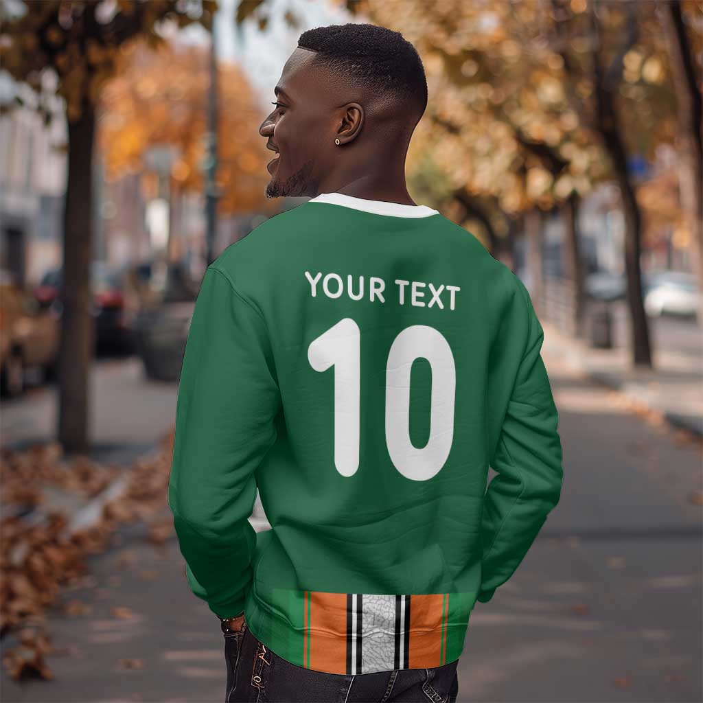 Custom Côte d'Ivoire National Football Sweatshirt Les Elephants-Sporty Stripes - African Pride