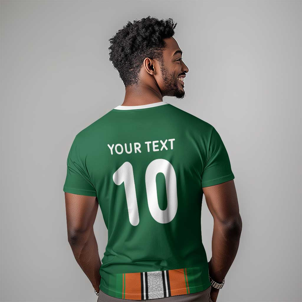 Custom Côte d'Ivoire National Football T shirt Les Elephants-Sporty Stripes - African Pride