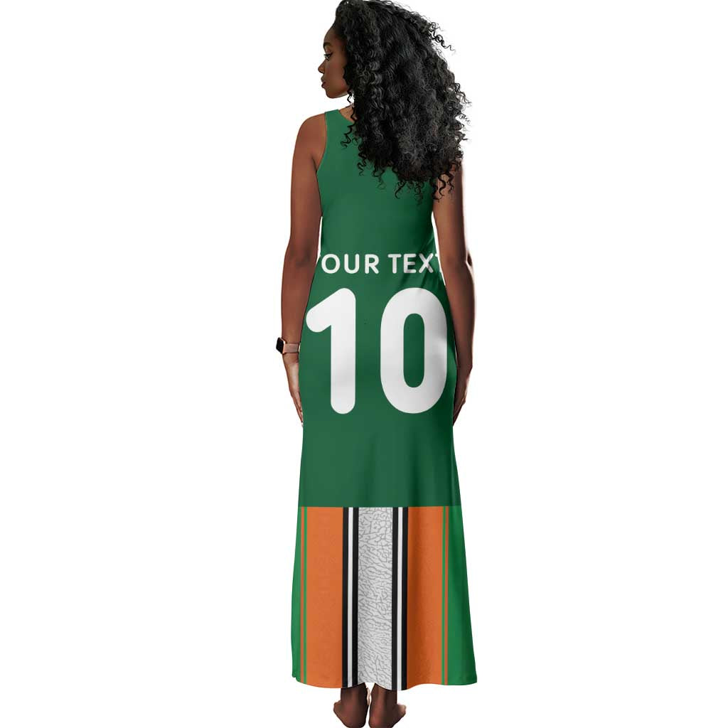 Custom Côte d'Ivoire National Football Tank Maxi Dress Les Elephants-Sporty Stripes - African Pride
