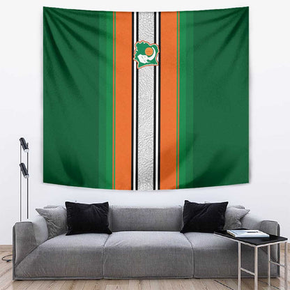 Côte d'Ivoire National Football Tapestry Les Elephants-Sporty Stripes - African Pride