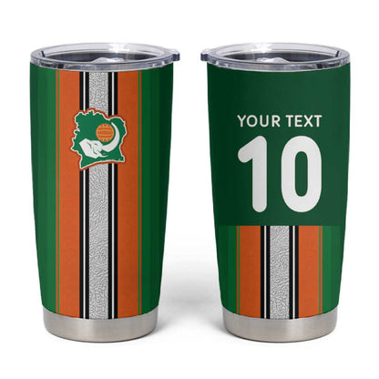 Custom Côte d'Ivoire National Football Tumbler Cup Les Elephants-Sporty Stripes - African Pride