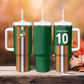 Custom Côte d'Ivoire National Football Tumbler With Handle Les Elephants-Sporty Stripes - African Pride