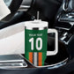 Custom Côte d'Ivoire National Football Tumbler With Handle Les Elephants-Sporty Stripes - African Pride