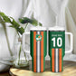 Custom Côte d'Ivoire National Football Tumbler With Handle Les Elephants-Sporty Stripes - African Pride