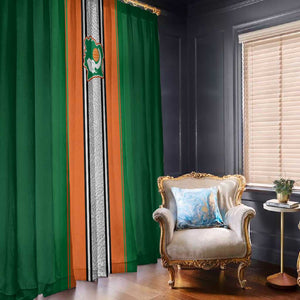 Côte d'Ivoire National Football Window Curtain Les Elephants-Sporty Stripes - African Pride