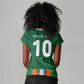 Custom Côte d'Ivoire National Football Women V-Neck T-Shirt Les Elephants-Sporty Stripes - African Pride