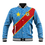 Custom DR Congo National Football Baseball Jacket Leopards Go Glory - African Pride
