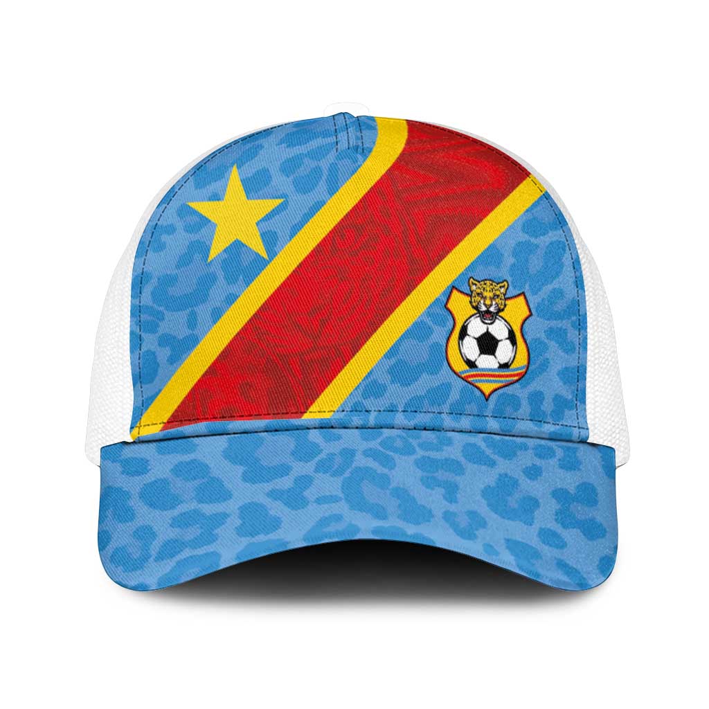 DR Congo National Football Baseball Net Cap Leopards Go Glory - African Pride