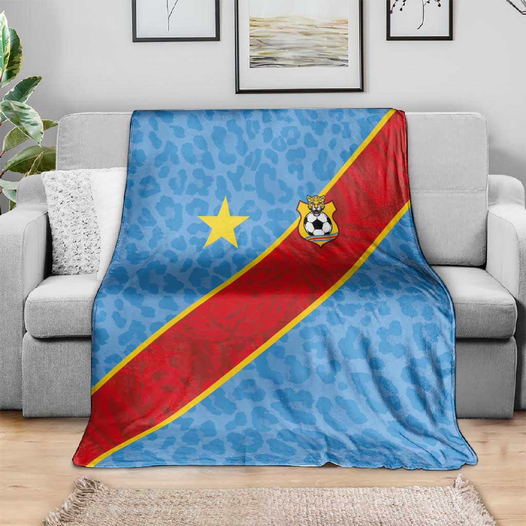 DR Congo National Football Blanket Leopards Go Glory - African Pride