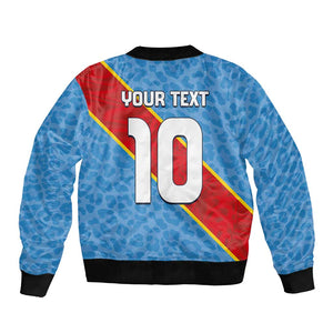 Custom DR Congo National Football Bomber Jacket Leopards Go Glory - African Pride