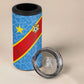 Custom DR Congo National Football 4 in 1 Can Cooler Tumbler Leopards Go Glory - African Pride