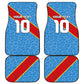 Custom DR Congo National Football Car Mats Leopards Go Glory - African Pride