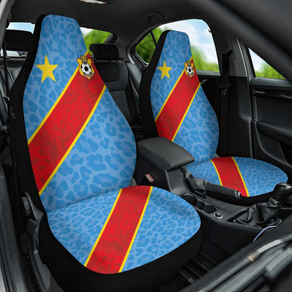 DR Congo National Football Car Seat Cover Leopards Go Glory - African Pride