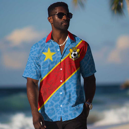 Custom DR Congo National Football Hawaiian Shirt Leopards Go Glory - African Pride