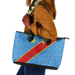 DR Congo National Football Leather Tote Bag Leopards Go Glory - African Pride
