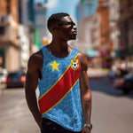 Custom DR Congo National Football Men Tank Top Leopards Go Glory - African Pride