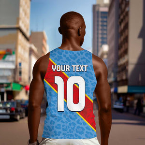Custom DR Congo National Football Men Tank Top Leopards Go Glory - African Pride