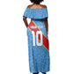 Custom DR Congo National Football Off Shoulder Maxi Dress Leopards Go Glory - African Pride