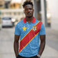 Custom DR Congo National Football Polo Shirt Leopards Go Glory - African Pride