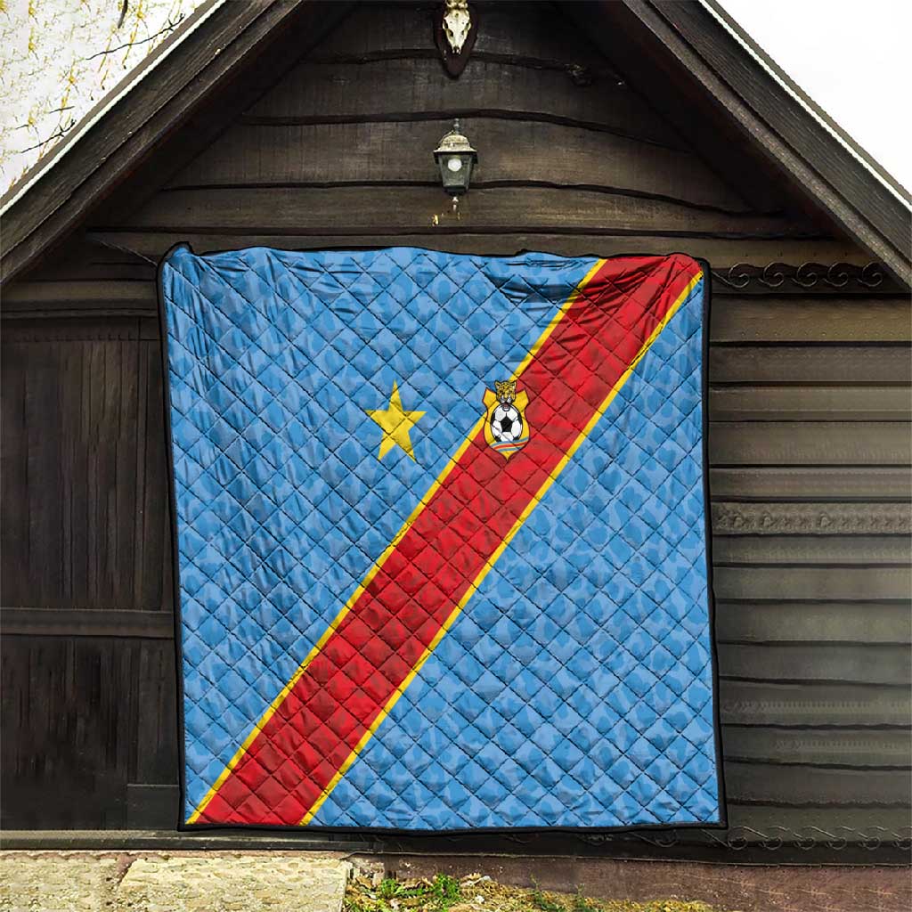 DR Congo National Football Quilt Leopards Go Glory - African Pride