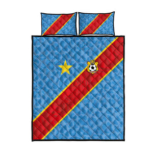 DR Congo National Football Quilt Bed Set Leopards Go Glory - African Pride
