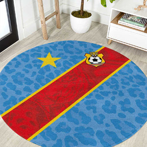 DR Congo National Football Round Carpet Leopards Go Glory - African Pride