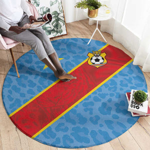 DR Congo National Football Round Carpet Leopards Go Glory - African Pride