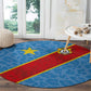 DR Congo National Football Round Carpet Leopards Go Glory - African Pride