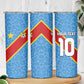 Custom DR Congo National Football Skinny Tumbler Leopards Go Glory - African Pride