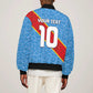 Custom DR Congo National Football Sleeve Zip Bomber Jacket Leopards Go Glory - African Pride