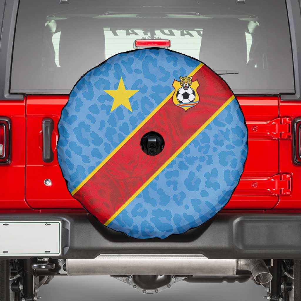DR Congo National Football Spare Tire Cover Leopards Go Glory - African Pride