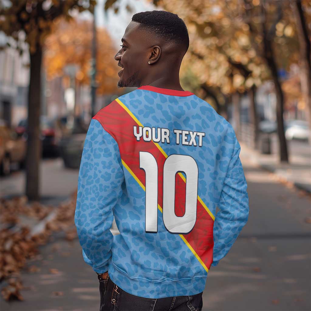 Custom DR Congo National Football Sweatshirt Leopards Go Glory - African Pride