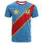 Custom DR Congo National Football T shirt Leopards Go Glory LT03