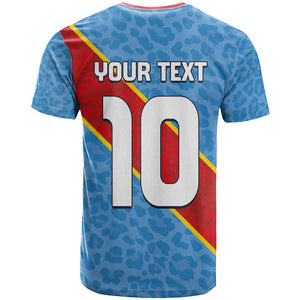 Custom DR Congo National Football T shirt Leopards Go Glory - African Pride