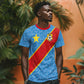 Custom DR Congo National Football T shirt Leopards Go Glory - African Pride