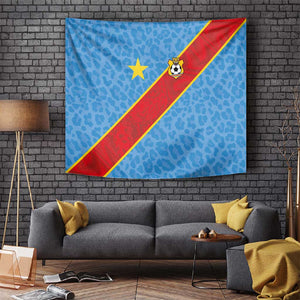 DR Congo National Football Tapestry Leopards Go Glory - African Pride