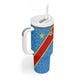 Custom DR Congo National Football Tumbler With Handle Leopards Go Glory - African Pride