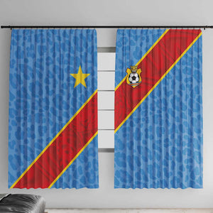 DR Congo National Football Window Curtain Leopards Go Glory - African Pride