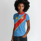 Custom DR Congo National Football Women Polo Shirt Leopards Go Glory - African Pride
