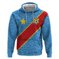 Custom DR Congo National Football Zip Hoodie Leopards Go Glory - African Pride