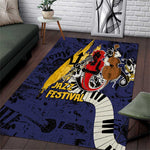 Afro-Barbados Jazz Festival Area Rug Abstract Jazz Art