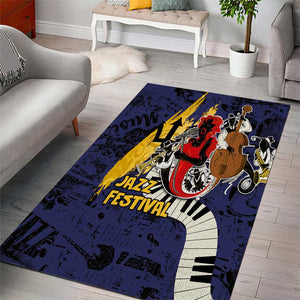 Afro-Barbados Jazz Festival Area Rug Abstract Jazz Art