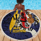 Afro-Barbados Jazz Festival Beach Blanket Abstract Jazz Art