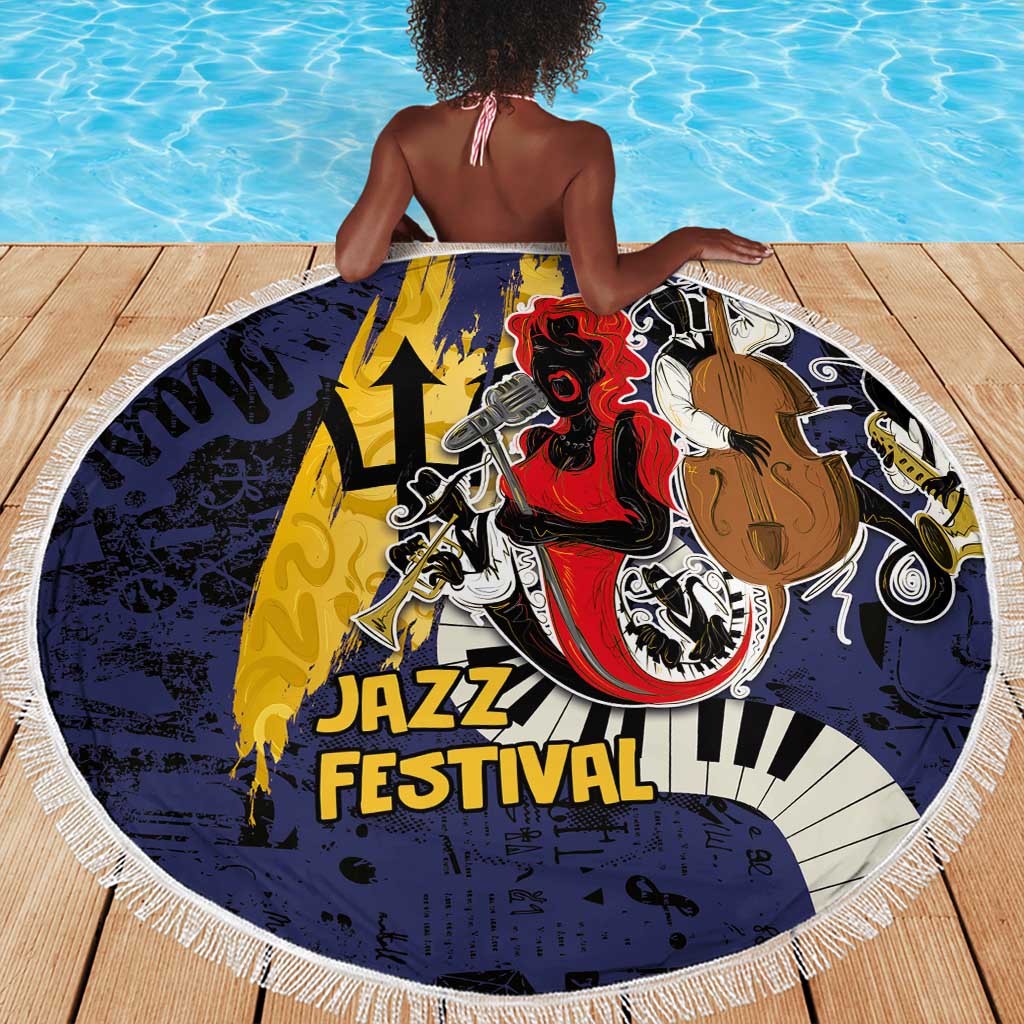 Afro-Barbados Jazz Festival Beach Blanket Abstract Jazz Art