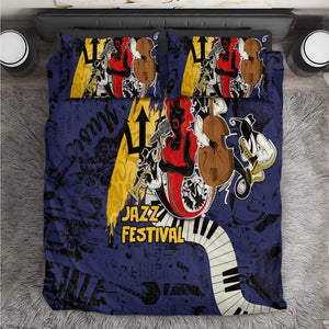 Afro-Barbados Jazz Festival Bedding Set Abstract Jazz Art
