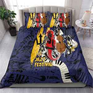 Afro-Barbados Jazz Festival Bedding Set Abstract Jazz Art