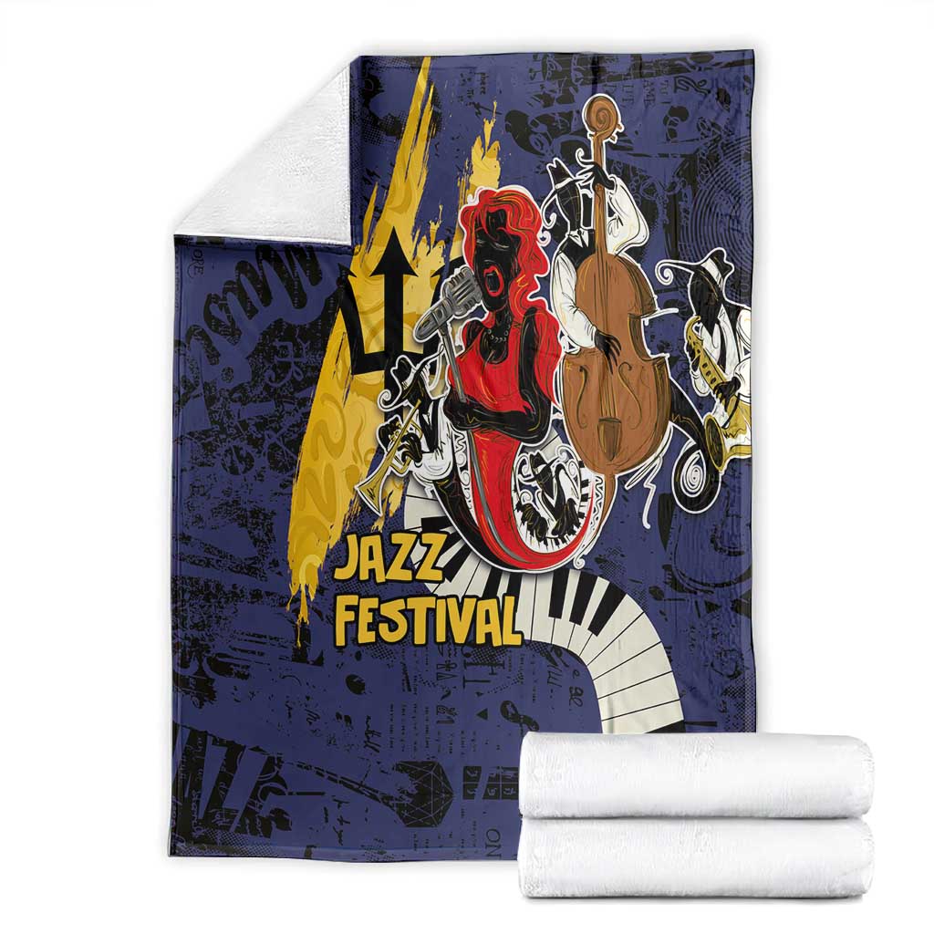 Afro-Barbados Jazz Festival Blanket Abstract Jazz Art
